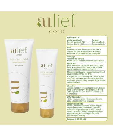Gold Natural Pain Relief Cream - Herbal & Chemical-Free Ointment for Muscle & Joint Pain - 7 Oz Tube - Buy Online on GoSupps.com