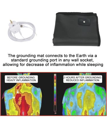 Grounding Mat Grounding Mouse Pad 180 * 70cm Grounding Sleep Mat for Bed 100% Conductive Carbon Leatherette Natural Rubber Therapy mat with Cord for Earth Relieve Pain - Buy Online on GoSupps.com