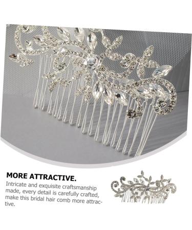 FOMIYES Hair Toppers Wedding Hair Accessories Rhinestone Hair Accessories Prom Hair Accessories Bridal Hair Accessories White Rhinestones Diamond Comb Bride - Buy Online on GoSupps.com