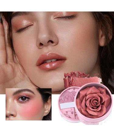 Pink Blush | 3D Rose Petal Blush | 3.5g Naturally Pigmented Highlighter for Light Nude Makeup Travel Wedding Evening - Buy Online on GoSupps.com