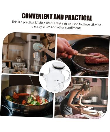 HOMSFOU Kitchen Oil Tank Kitchen Vinegar Cruet Oil Decanter Glass Terrarium Oil Vinegar Bottle Salad Dressing Containers Premium Oil Bottle Condiment Bottle Liquid High Borosilicate Glass - Buy Online on GoSupps.com