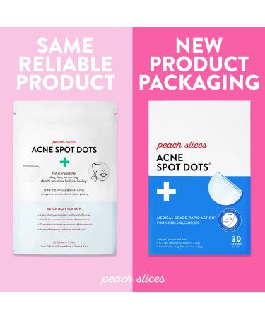 Peach Slices Acne Spot Dots | Hydrocolloid Pimple Patches for Zits, Blemishes & Breakouts | Vegan & Cruelty-Free | 3 Sizes | 30 Ct Assortment - Buy Online on GoSupps.com