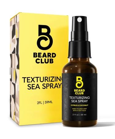 Beard Club Sea Salt Texture Spray for Men & Women - Thickening Volumizing Curl-Defining for All Hair Types - Paraben Sulfate Alcohol-Free Sea Spray