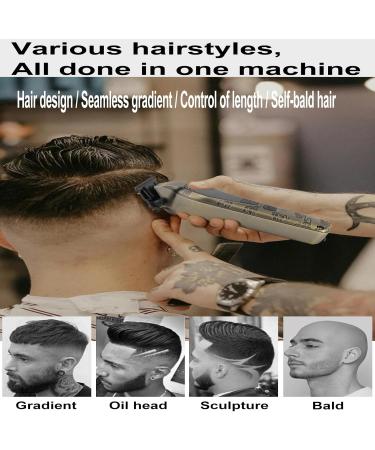 Professional Hair Clippers for Men | Cordless T-Blade Trimmer & Beard Trimmer Set | Hair Cutting Kit with LCD Display | Perfect Gifts for Men in Bronze - Buy Online on GoSupps.com
