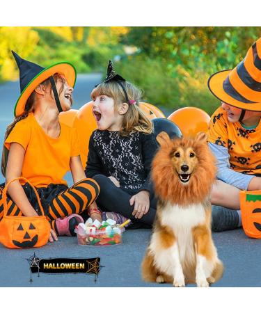 Vivifying Dog Costume Lions Mane | Adjustable Dog Wig with Ears for Medium & Large Dogs - Brown - Buy Online on GoSupps.com