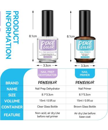 PEACECOLOR 7ML Base and Top Coat Matte Top Coat 15ML Nail Prep Dehydrator and Primer Kit Superior Bonding for Acrylic Set Poly Nail Gel Supplies Set Home DIY Nail Art Use color 200 - Buy Online on GoSupps.com