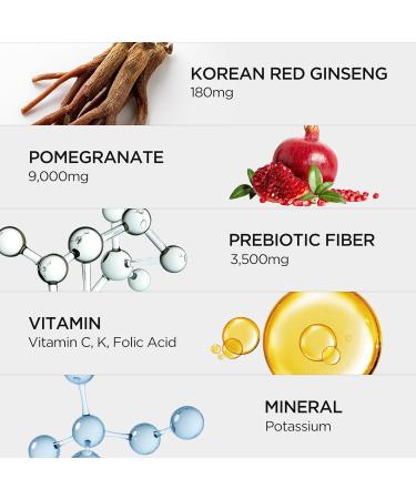 JUNG KWAN JANG Pomegranate with Korean Red Ginseng - Vegan Red Panax Ginseng Liquid Energy Drink with Natural Sweetness from Agave & Grape Extracts - No Caffeine Non-GMO (20 Pouches 1.69 fl oz) - Buy Online on GoSupps.com