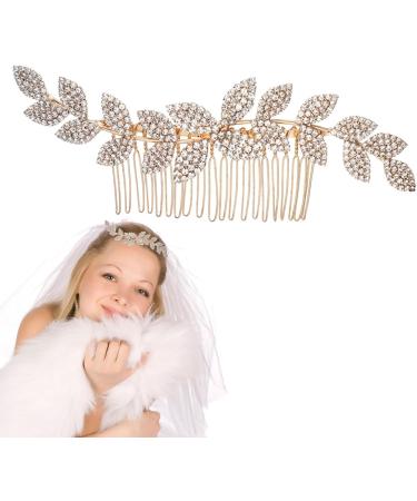 Bridal Hairpiece - Bridal Hair Accessories - Bridal Hair Clip Wedding Hair Comb Leaves Hair Piece Head Pieces Gold - Buy Online on GoSupps.com
