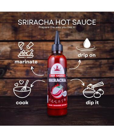 Poppamies Sriracha Hot Sauce - Award-Winning Gluten-Free Lactose-Free Vegan Sauce - 275g | International Flavor Awards 2019 - Buy Online on GoSupps.com