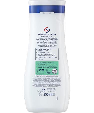 CD Body Milk with 5% Urea for Normal and Sensitive Skin 48 Hour Hydration for Body Face & Hands/Vegan 250ml - Buy Online on GoSupps.com