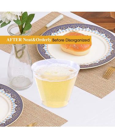 JOLLY CHEF 9 oz Clear Disposable Plastic Cups 100 Pack - Heavy-duty Party Glasses for Wedding & Holiday Parties - Buy Online on GoSupps.com