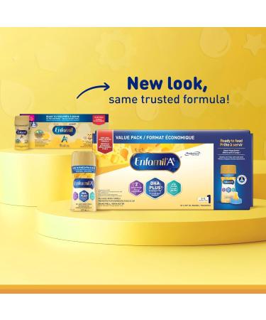 Enfamil A+ Infant Formula Ready to Feed Bottles 237mL 18 pack - Buy Online on GoSupps.com