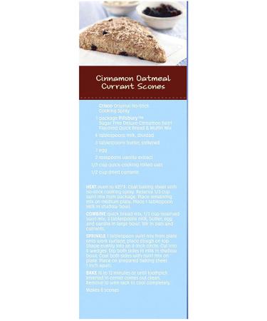 Pillsbury Sugar Free Deluxe Cinnamon Swirl Quick Bread & Muffin Mix - 2 Pack, 0g Sugar, 1g Sat Fat - 16.4 Oz Per Pack - Buy Online on GoSupps.com