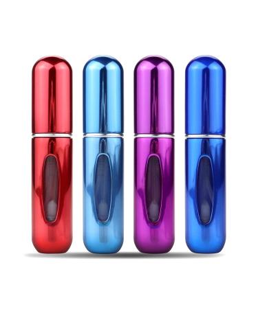 Portable Mini Refillable Perfume Atomizer Bottle,Atomizer Perfume Bottle,Refillable Perfume Spray, Scent Pump Case, Perfume Atomizer Refillable Travel 4 Pcs Pack of 5ml