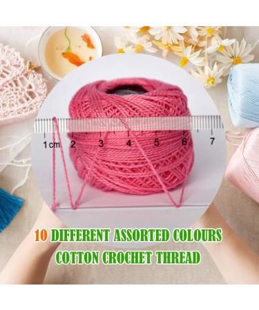 Crochet Thread 10 Balls Cardinal Size 8 - Pink Series | 5g Size 8 for Crochet, Hardanger, Cross Stitch, Needlepoint, Hand Embroidery - Buy Online on GoSupps.com