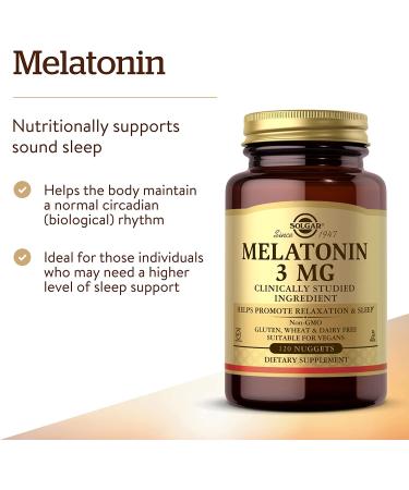 Solgar Melatonin 3 mg - 120 Nuggets for Sleep Support | Buy Now - Buy Online on GoSupps.com