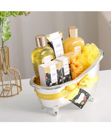 Spa Luxetique 8pcs Spa Bath Gift Set for Women - Body Lotion, Bubble Bath, Bath Salt, Essential Oil - Mother's Day Gift for Mom - Tahiti Island - Buy Online on GoSupps.com
