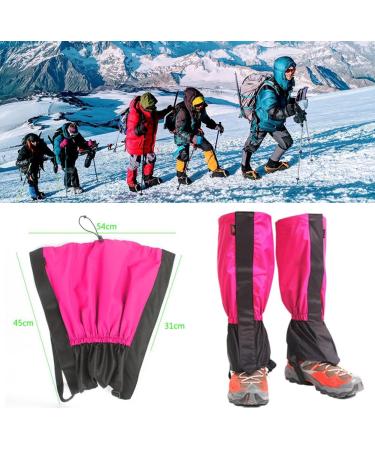 Buy Bavooty Waterproof Outdoor Gaiters - Adjustable Breathable Dustproof Leg Protection for Hiking - Rose Red - Buy Online on GoSupps.com