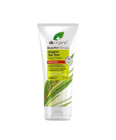 Dr Organic Organic Tea Tree Face Wash Natural Vegan Cruelty Free Paraben & SLS Free 200ml - Buy Online on GoSupps.com