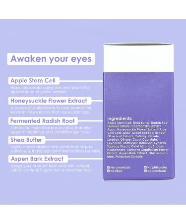 Best Hydrating Eye Cream for Dark Circles & Puffiness | Under Eye Cream Reducing Fine Lines & Wrinkles | 1fl.oz (30ml - Buy Online on GoSupps.com