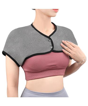 Tytlyworth shoulder heating pillow 360-degree package thin neck heating pillow |Neck heating pillows washable velvet-neck warmer all-year heating pillow for the neck and shoulder relaxation light gray XL