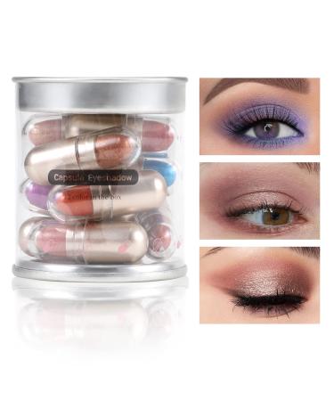 Boobeen 12 Colors Eyeshadow Palette High Pigmented Brighten Eyeshadow Set Blush Highlighting Powder Makeup Set Natural Eye Shadow Kit For Beginners (12 colors)