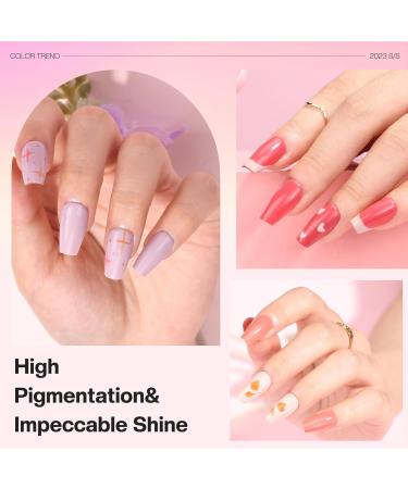 Morovan 15-Color Pink Air Dry Nude Nail Set - Non Gel Fingernail Polish Kit for Women | Perfect Gift for Nail Art Lovers - Buy Online on GoSupps.com