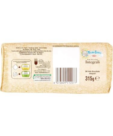  Mulino Bianco Mulino Bianco Biscottate Volkoren 315g Whole Grain Biscuits From Italy - Buy Online on GoSupps.com