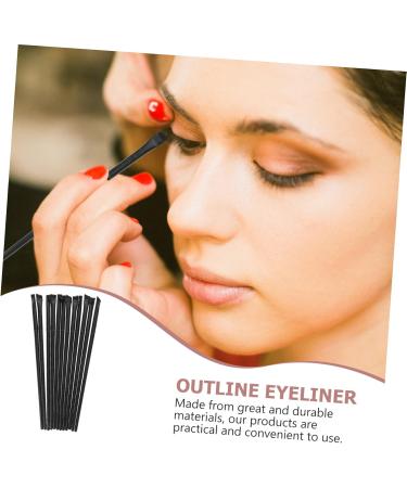 AUTSUPPL 12pcs Eyeliner Brush Eye Shadow Brush Make up Brushes Eyeshadow Eye Shadow Blending Brush Brow Brush 14.5x0.7x0.5cm Black - Buy Online on GoSupps.com
