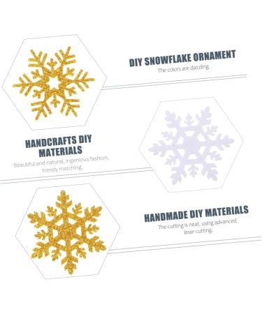 PRETYZOOM 30pcs Cloth Patches Materials DIY Accessories Christmas Ornaments Ornament Glitter Snowflake Golden 4.3X3.8CM - Buy Online on GoSupps.com