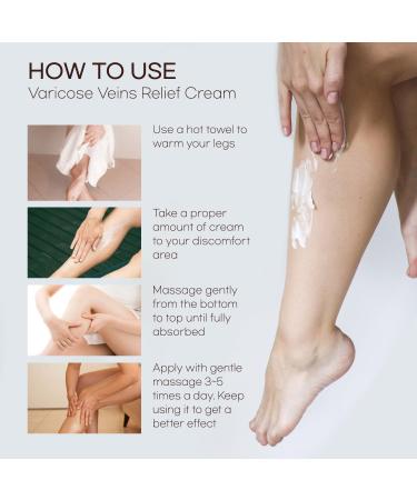 Varicose Veins Cream - Effective Relief & Improved Blood Circulation for Legs | Soothing 2oz Vein Cream - Buy Online on GoSupps.com