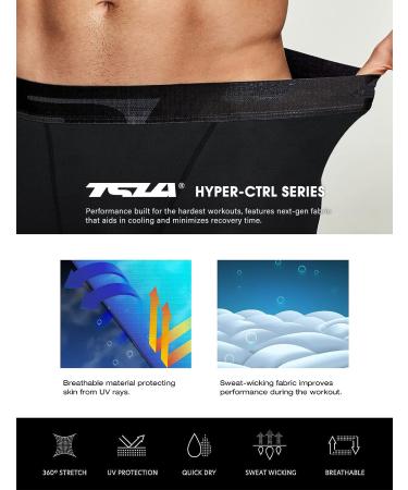 TSLA Men's Compression Pants 2 Pack - Cool Dry Athletic Workout Tights for Running and Sports - Black Large - Buy Online on GoSupps.com