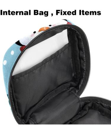 Women's Menstrual Cup Storage Bag - Travel Organizer with Christmas Snowman Pattern | Large Capacity Makeup & Bandage Holder (Pack of 1) - Buy Online on GoSupps.com