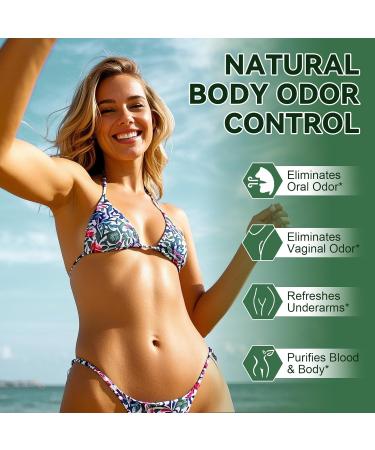 Chlorophyll Body Deodorizing Supplement with 10 Billion CFU Probiotic Vitamin C & E Parsley Peppermint Green Tea Prebiotics Chlorophyll Capsules Supports Breath & Whole-Body Freshness 120 Caps - Buy Online on GoSupps.com