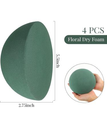 Floral Dry Foam Half Ball 4 Pack - Green Craft Foam Blocks for Large Flower Arrangements - 5.51 x 2.76 Inch - Buy Online on GoSupps.com