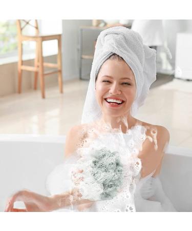 Fu Store Bath Sponges Shower Loofahs 50g Mesh Balls - 4 Pack Mixed Colors for Body Wash | Men Women Bathroom Scrubber Cleaning Loofah Bathing Accessories - Buy Online on GoSupps.com