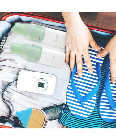 8 Silicone Bottle Covers - Leak-Proof Travel Caps for Shampoo & Shower Gel - Reusable Green & White - Buy Online on GoSupps.com