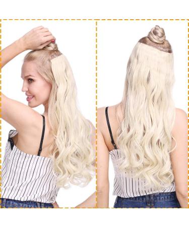 8PCS Clip in Hair Extensions 17 Inch Curly - Dark Blond/Bleach Blond Synthetic Hairpiece for Full Head - Buy Online on GoSupps.com