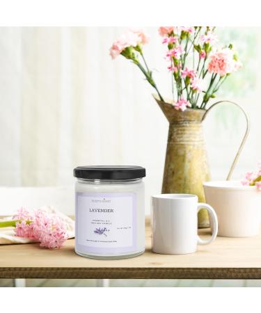 Lavender Essential Oil Candle - All-Natural Soy Wax | Aromatherapy | 9 Oz | Long-Lasting 40 Hour Burn | Perfect Gift for Men & Women - Buy Online on GoSupps.com