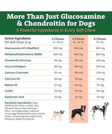 Doggie Dailies Glucosamine for Dogs - 225 Chews - Joint Supplement for Dogs of All Breeds & Sizes - Hip and Joint Supplement for Dogs - Premium Glucosamine and Chondroitin for Dogs Peanut Butter - Buy Online on GoSupps.com