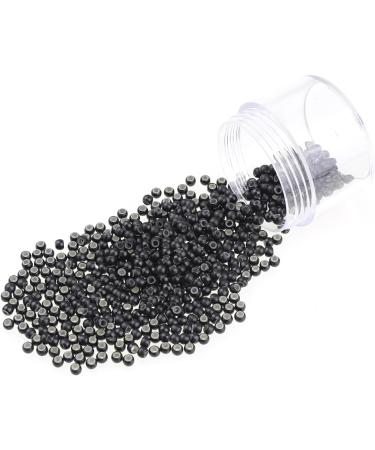 Kullke Hair Extension Beads Silicone Lined Micro Rings - 1000PCS #1 Black - Buy Online on GoSupps.com