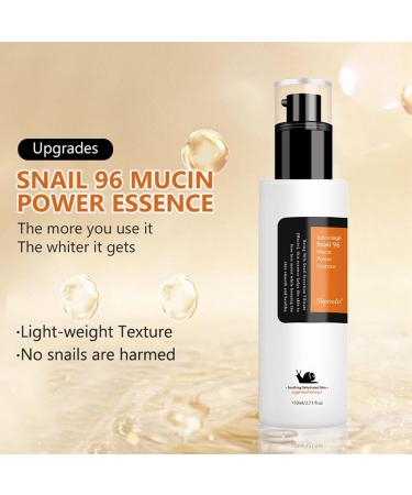 SHEBEEDO Snail Mucin Serum - Snail Mucin Essence - Hydrating Snail Mucin Moisturiser - Skin Repair Face Serum - Hyaluronic Acid Serum for Face - Dark Spot Correcting Glow Serum for Repair Dull and Damaged Skin - Buy Online on GoSupps.com