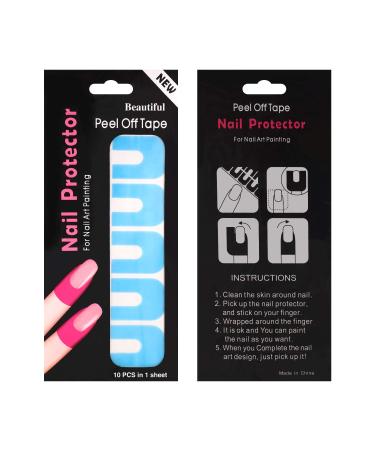 120-Piece U Shape Nail Protector Set for Manicure - Nail Polish Peel-off Stickers for Stamping & Painting - Buy Online on GoSupps.com