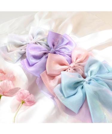 Hair Bows for Women Girls Barrette Hair Clip Long Ribbon Bows French Style Hair Accessories - Buy Online on GoSupps.com