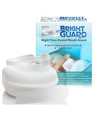 BrightGuard Grinding Mouth Guard - Teeth Grinding Mouth Guard for Sleep   Night Dental Bite Nightguard - Clenching  Bruxism  TMJ Guards - Moldable & Comfortable