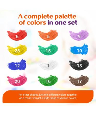 7 Artists Premium Fabric Paint Set - 12 Colors x 0.67 fl oz | Permanent Textile Paint Kit for Shoes & Clothes - Non-Toxic, Ideal for Beginners & Artists - Buy Online on GoSupps.com