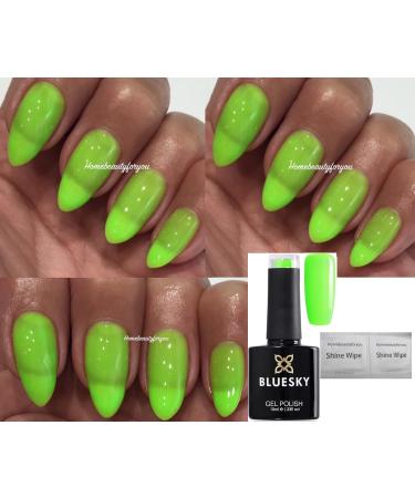 Bluesky Neon Lime Green Nail Gel Polish NEON 20 UV LED Soak Off 10ml - Buy Online on GoSupps.com