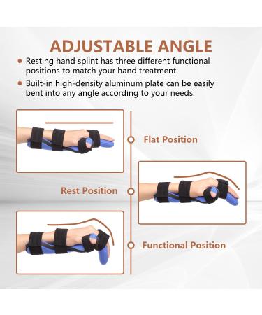 Scurnhau Resting Hand Splint - Finger Support for Stroke Recovery, Carpal Tunnel, Arthritis - Left/Right S/M - Buy Online on GoSupps.com