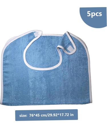 Bibs for Adults Adult Bibs for Eating 5PCS Absorbent Large Adult Bibs for Elderly Women Men Terry Cloth Bibs with Loop Closure Clothing Protectors - Buy Online on GoSupps.com