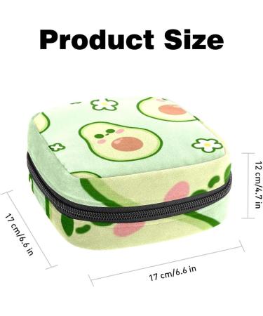 Anna Cowper Sweet Avocado Women's Menstrual Cup Bags - Stylish Pocketable Period Storage for Teens & Adults - Multicolored - Buy Online on GoSupps.com